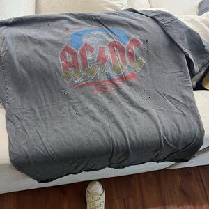 Urban Outfitters Oversized AC/DC Distressed Graphic Tee
